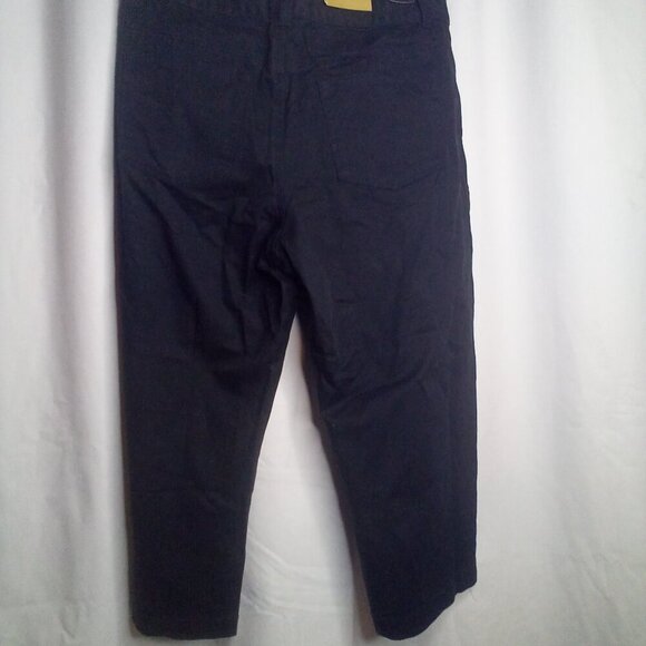 Merona Cropped Pants 10 Fit 1 Below Waist Relaxed Hip Black - Picture 4 of 14